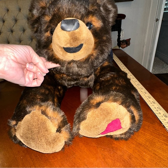 JLI The Petting Zoo? 90's Grizzly Brown Bear Plush 28" HUGE Christmas Gift MCM - Picture 2 of 16